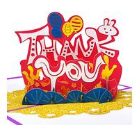GREETING ART Biglietto di ringraziamento pop-up - Biglietto di ringraziamento 3D per dire grazie (addio di colleghi, regalo per insegnanti, educatori, grazie per tutto, grazie per il vostro aiuto
