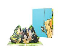 GREETING ART Biglietto pop-up 3D con montagne e arrampicata, biglietto di | Idea regalo per alpinisti e escursionisti, attrezzatura per esterni, ideale per compleanno, amici e avventurieri, con busta