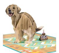 GREETING ART Biglietto pop-up per cani, biglietto di compleanno per cani, biglietto di buon compleanno, 8 x 6 pollici, biglietto di auguri pop-up 3D, regalo per gli amanti dei cani, bambini, madre, pa