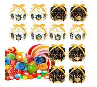 Greeting Candy Packaging Boxes - Hexagonal House Design Candy Box, 12 pezzi Religious Bakery Dessert Containers | Ramadann Holiday Cookie Packaging for Pastry, Cupcake, Gingerbread, Snack Display