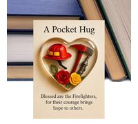 greeting cardS - Firefighter Theme Portable Keepsake, Appreciation Cards KeychainS SET, Appreciation Card for Women Family Birthday Easter Door Home Desk Backpack Holiday Thanksgiving