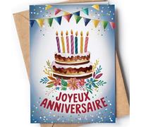 Greeting Cards for Everyone Biglietto di compleanno per uomo o donna, biglietto di compleanno per 20, 30, 40, 50, 60, 70, 80 anni, regalo, decorazione di compleanno per mamma, papà o amici, EU 122