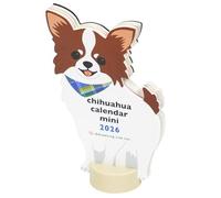 Greeting Life 2026 Animal Die-Cut Calendar, Mini Chihuahua, Desktop, C-1698-ET