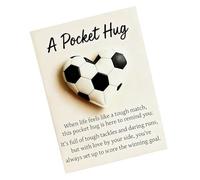 Greeting Notecards - Soccer Shape Keychain Pendant Keepsake, Compact Greeting Card | For Travel, Wallet, Training, Home, Friends, Family, Holiday, Birthday, Keepsake, 10x5cm/3.94x1.97 Inches