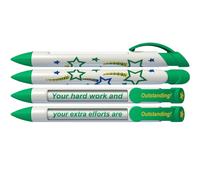 Greeting Pen Rotating Message Teacher Pen - #1 Teacher (Green) 6 Pack (36401)