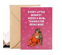 Greeting Stationery - Sentimental Holiday Note, Gratitude Appreciation Letter, Artistic Floral Illustration, Shows Love For Family, Seasonal Celebration Supply, Pastel Pink Standard Five Inch Item