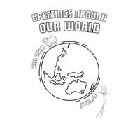 Greetings Around Our World Coloring Book: Color your way around our world!