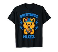 Greetings Huzz Gatto Kawaii Cappellino Elica Lecca Maglietta