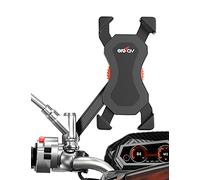 Grefay Motociclo Supporto per Smartphone per Telefono Moto Supporti Specchietto Retrovisore con 360° Rotazione per Smartphone da 3.5-6.5 pollici
