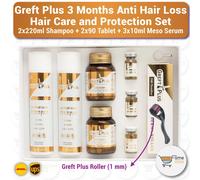 Greft Plus 3 mesi anti-perdita di capelli, dopo il trapianto di capelli set c...
