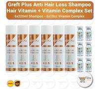 Greft Plus Anti-Hair Loss (6 shampoo + 6 sieri complessi vitaminici) Set-6LOTTO
