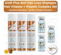 Greft Plus anti-perdita di capelli, dopo il trapianto (shampoo + siero comple...