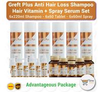 Greft Plus Set Capelli Anti Perdita Capelli 6 Mesi (Shampoo + Vitamina Capell...