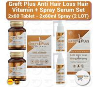 Greft Plus Set di capelli anti perdita di capelli 2x (set di siero spray con ...