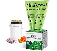 GreFusion 6L sacchetti umido biodegradabili per umido sacchi spazzatura 150 con Europe EN13432 Certificato