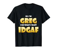 Greg Costume IDGAF Meme Personalized Greg First Name Gregory Maglietta