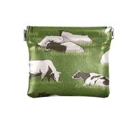 Gregge di mucche senza cuciture verde portamonete da donna in pelle impermeabile tasca borsa trucco borsa per ragazze donne, Mandria Di Mucche Senza Cuciture Verde, 1 Size, Accessorio da viaggio