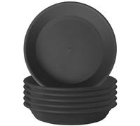 GREGICH Sottovaso per piante, 30,5 cm, confezione da 6, in plastica spessa, 26,4 cm nella parte inferiore, sottovaso per vasi di fiori, piatto di drenaggio, per piante in vaso, per interni ed esterni