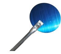 GREGORIOSTORE Pala Tonda Professionale per Pizza, Acciaio Inox con Manico in Alluminio e Terminale in Legno di Faggio, 170cm, per Forno a Legna (18 cm)