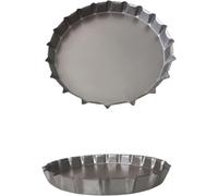 GREGORIOSTORE Teglia per Focaccia Barese in Ferro, Stampo Rotondo con Bordo Ondulato per Focaccia e Pizza (39Ø cm)