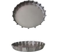 GREGORIOSTORE Teglia per Focaccia Barese in Ferro, Stampo Rotondo con Bordo Ondulato per Focaccia e Pizza (43Ø cm)