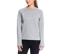 Gregster Felpa Donna Sportiva, Polsino con Foro per Pollice, Grigio