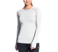 Gregster Maglia a Compressione Donna, Maniche Lunghe con Foro per Il Pollice, Grigia, S