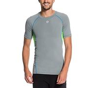 Gregster T-Shirt a Compressione Uomo, Maniche Lunghe con Foro per Il Pollice, Grigia, S