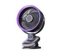 Greheywos Ventilatore da tavolo oscillante, piccolo ventilatore USB con funzionamento a batteria, ventilatore da scrivania super silenzioso da 16,5 cm, con 5 velocità, timer 8H, adatto per casa