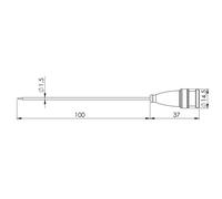 Greisinger 610864 GF 2T-E1.5 Sonda a penetrazione -70 fino a 250 °C Sensore tip