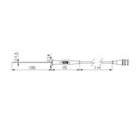 Greisinger gf 1t e1 5 sonda a penetrazione 70 fino 250 c sensore tipo pt1000