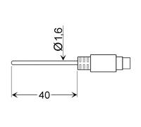 Greisinger GLF 401 MIN Sonda per aria -25 fino a 70 °C Sensore tipo Pt100