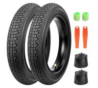 GRELiving 1/2 Set di 20 x 4,0 pollici, Heavy Duty E-Bike Fat Bike Pneumatico 98-406 30TPI Guaina per bicicletta con profilo antiscivolo per biciclette elettriche/Fat Bike/MTB (2 pneumatici + 2 tubi +