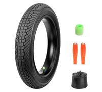 GRELiving 1/2 Set di pneumatici da 20 x 4,0 pollici, Heavy Duty E-Bike Fat Bike 98 - 406 30TPI con profilo antiscivolo per biciclette elettriche/Fat Bike/MTB (1 pneumatico + 1 tubo + 1 leva per