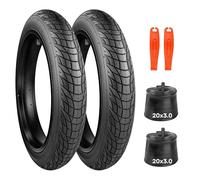 GRELiving 20 x 3,0 pneumatici per biciclette/Fat Bike Tire/guaina per bicicletta - pneumatici ad alte prestazioni per avventure e uso quotidiano (2 pneumatici+2 tubi + 2 levette per pneumatici, 20 x