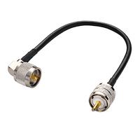 Greluma 1 Pc 30cm cavo jumper PL-259, cavo coassiale UHF maschio a maschio digitale a bassa perdita RG58 per radio HAM e CB, analizzatore di antenna, carico fittizio, misuratore SWR