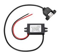 Greluma 1 pezzo convertitore DC-DC da 12V a 5V 3A impermeabile, adattatore di alimentazione convertitore USB Down Buck, con fori a vite per il montaggio del pannello