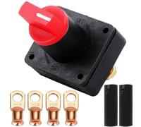 Greluma 1 pezzo Isolatore rotante di disconnessione della batteria, interruttore di interruzione dell'alimentazione da 12-24 V per auto, barca, furgone, camion, camper, roulotte