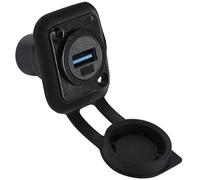 Greluma 1 Pz Connettore passante per montaggio a pannello USB 3.0 serie D | Adattatore connettore USB A femmina-femmina con cappuccio antipolvere