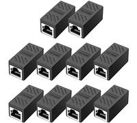Greluma 10 Pz Accoppiatore RJ45, accoppiatore di rete, connettori Ethernet, accoppiatore in linea schermato per connettore estensore cavo Ethernet Cat7/Cat6/Cat5e/Cat5 - da femmina a femmina