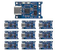 Greluma 10 Pz Tipo-C USB-C 5V 1A 18650 Scheda di ricarica per modulo caricabatteria al litio con doppia funzione di protezione