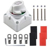 Greluma 1PC Interruttore staccabatteria impermeabile 12-48V (On/Off),isolatore batteria 275A Interruttore generale di interruzione alimentazione per marina,barca,camper,camper,camion,veicoli-Bianco