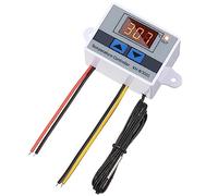 Greluma 1PC W3001 DC 12V 10A 120W Interruttore termostato digitale, Display LED Regolatore di temperatura con sonda, da -50℃ a 110℃ Riscaldamento Raffreddamento Termostato elettronico programmabile