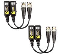 Greluma 2 paia trasmettitore ricetrasmettitore video balun BNC HD passivo 8MP Connettori cavo AHD/TVI/CVI/CVBS per telecamere di sicurezza CCTV 4K 720P / 960P / 1080P / 3/4/5 / 8MP