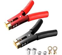 Greluma 2 pz Morsetti per Caviar di avviamento Batteria da 1000A,Morsetti a Coccodrillo Resistenti,Morsetto Boost per Cavi Jumper,Morsetti per Caricabatterie per Auto,Adatto per Auto,Barche,Veicoli