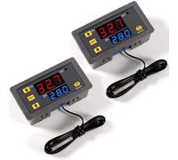 Greluma 2 Pz W3230 Regolatore di temperatura digitale AC 110 V-220 V, interruttore di controllo termostato display LED 20 A con sonda sensori NTC 10K, intervallo da -50 ℃ a 110 ℃
