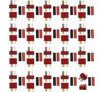 Greluma 20 Paia Connettori a Spina a T Connettori Stile Deans Maschio e Femmina per Batteria Li-Po RC con 40 Pezzi Tubo Termoretraibile
