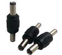 Greluma 3 pezzi DC 5,5x2,1 mm Connettore maschio a maschio per spina di alimentazione Adattatore per accoppiatore maschio a maschio per CCTV