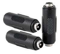 Greluma 3 pezzi DC 5.5x2.1mm Connettore femmina a femmina di alimentazione, adattatore accoppiatore femmina a femmina per CCTV