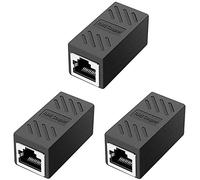 Greluma 3 Pz Accoppiatore RJ45, accoppiatore di rete, connettori Ethernet, accoppiatore in linea schermato per connettore estensore cavo Ethernet Cat7/Cat6/Cat5e/Cat5 - da femmina a femmina